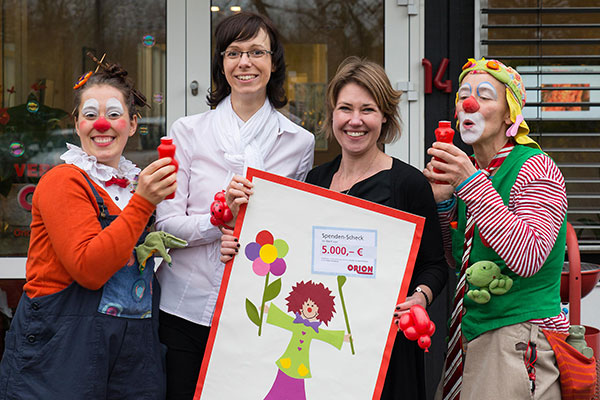 Ein Lachen schenken: ORION spendet an die Klinikclowns in der DIAKO Flensburg