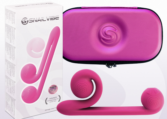 Flexible duo vibrator “Snail Vibe” for synchronised orgasms 