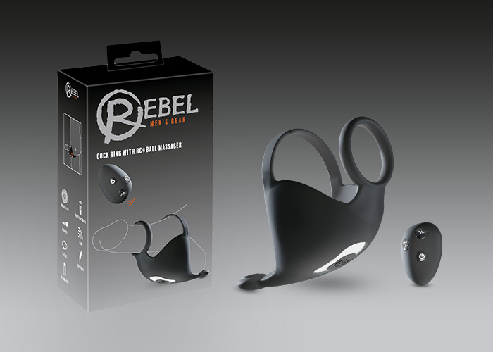 Erection enhancer with a ball massage from REBEL 
