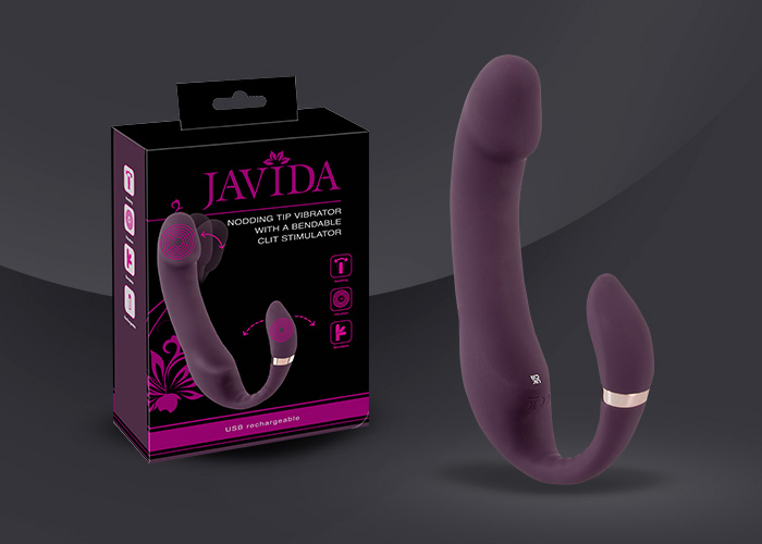The flexible vibrator from JAVIDA pampers the G-spot and clitoris  