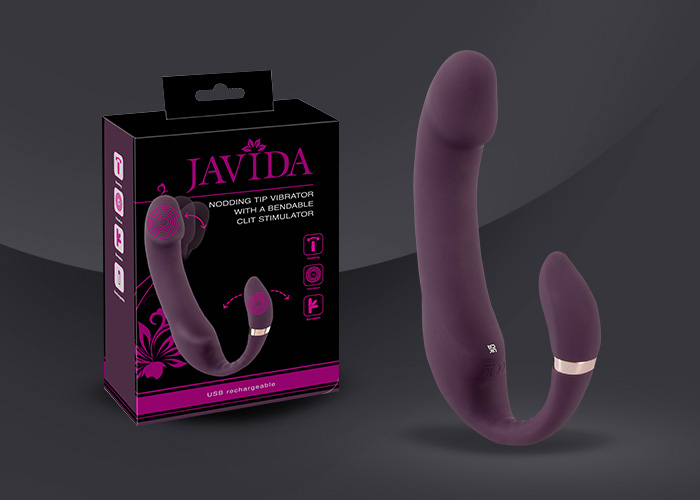 The flexible vibrator from JAVIDA the pampers and clitoris G-spot