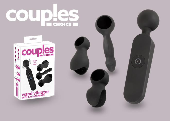 The Wand vibrator from Couples Choice for varied partner massages 