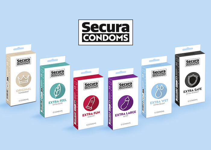 “Secura Condoms“ in neuem Design
