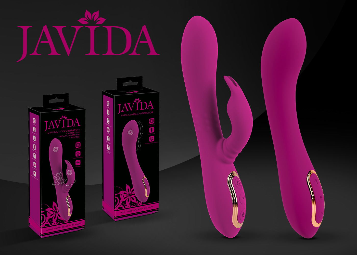 The new special vibrators with thrilling extras from JAVIDA 