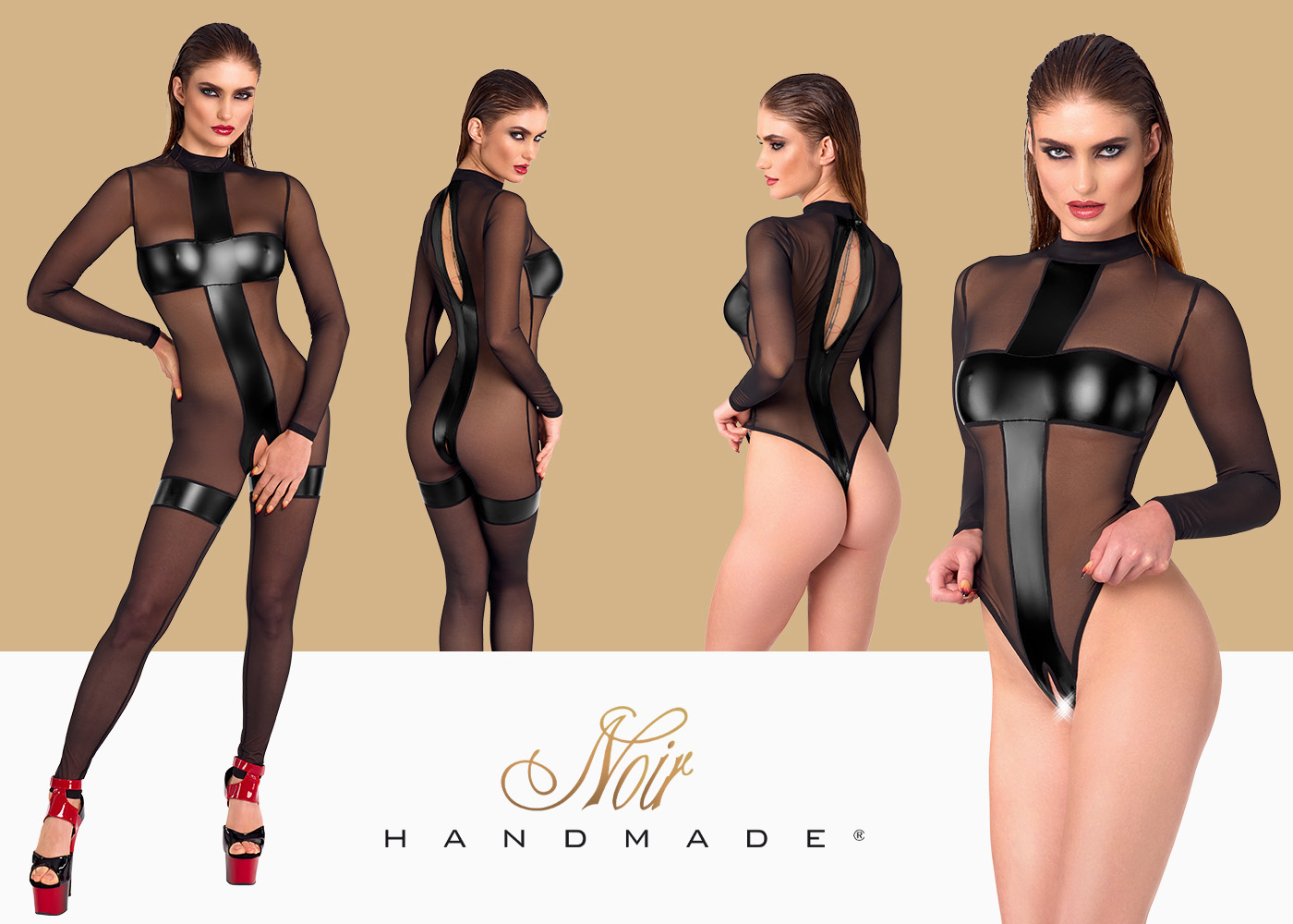 Seductive transparent outfits from Noir Handmade